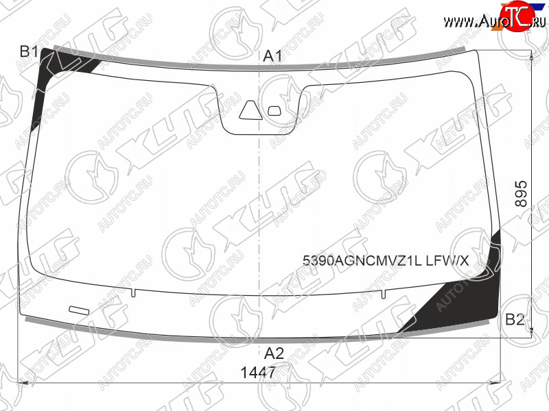 Стекло лобовое (Камера Датчик дождя Молдинг 4D SED) Mercedes-Benz CLS-Class 17-21 5390AGNCMVZ1L LFW/X