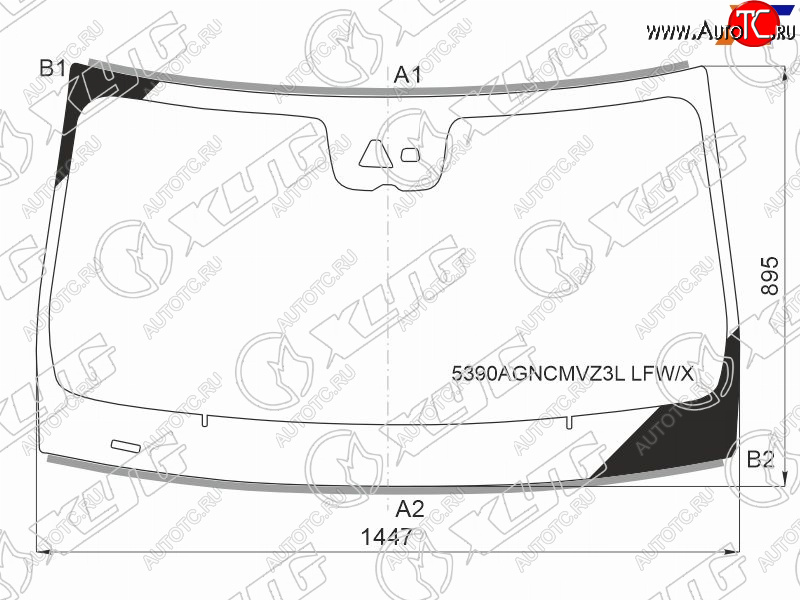 Стекло лобовое (Камера Датчик дождя Молдинг 4D SED) Mercedes-Benz CLS-Class 21- 5390AGNCMVZ3L LFW/X