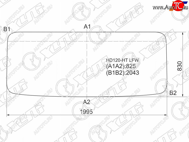 Стекло лобовое Hyundai HD120 97-18  HD170 97-18  HD250 97-18  HD270 97-18 HD120-HT LFW