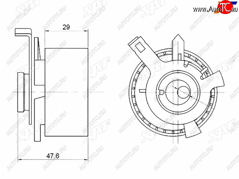 Ролик ремня ГРМ натяжной FORD FOCUSFUSIONMAZDA TRIBUTE2 1,61,82,0 ST-1328472