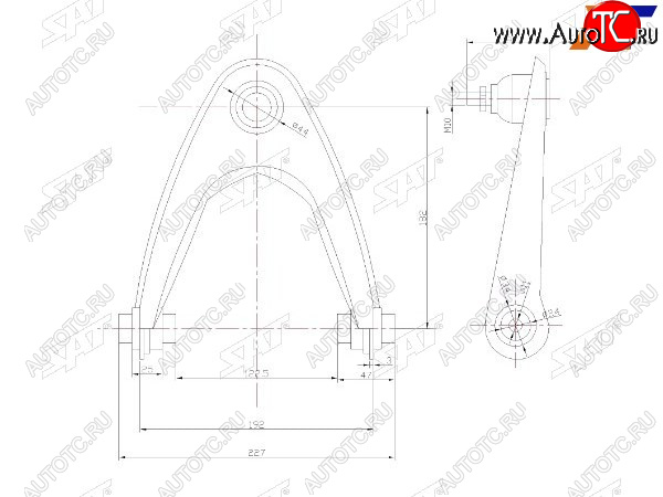 Рычаг верхний с шаровой HONDA BALLADECIVICFERIODOMANIINTEGRAORTHIAPARTNER 95-02 RH ST-51450-S04-023