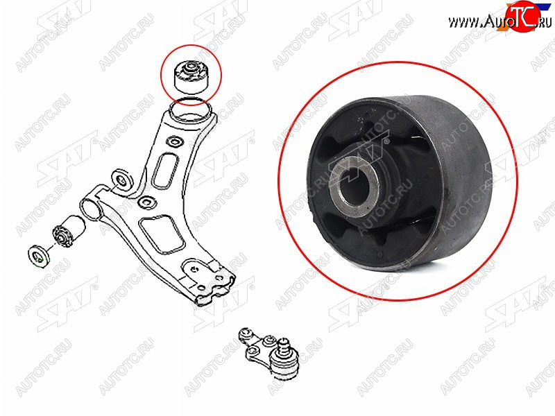 Сайлентблок переднего нижнего рычага задний (вертик) HYUNDAI STAREX 07- ST-55584-4H000