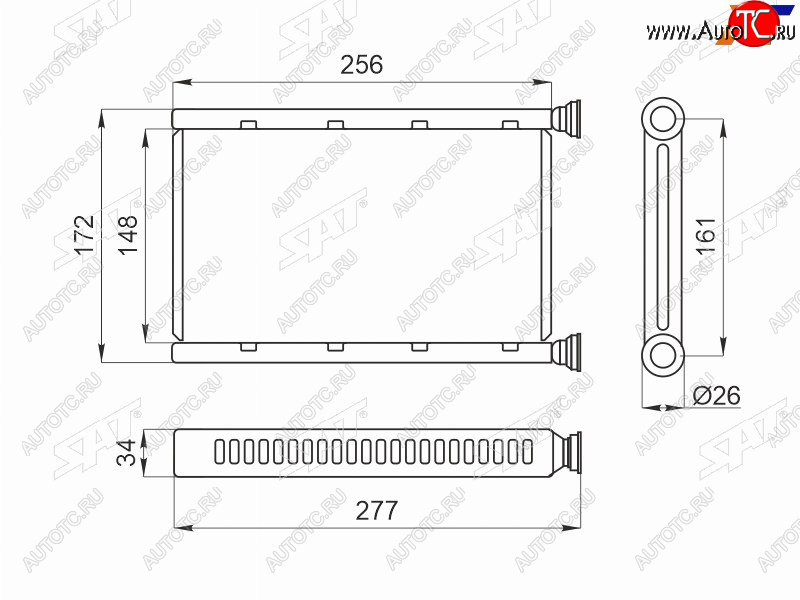 Радиатор отопителя салона BMW 1-SERIES E87 04-3-SERIES E90 05-11X1 E84 09- ST-BM90-395-0