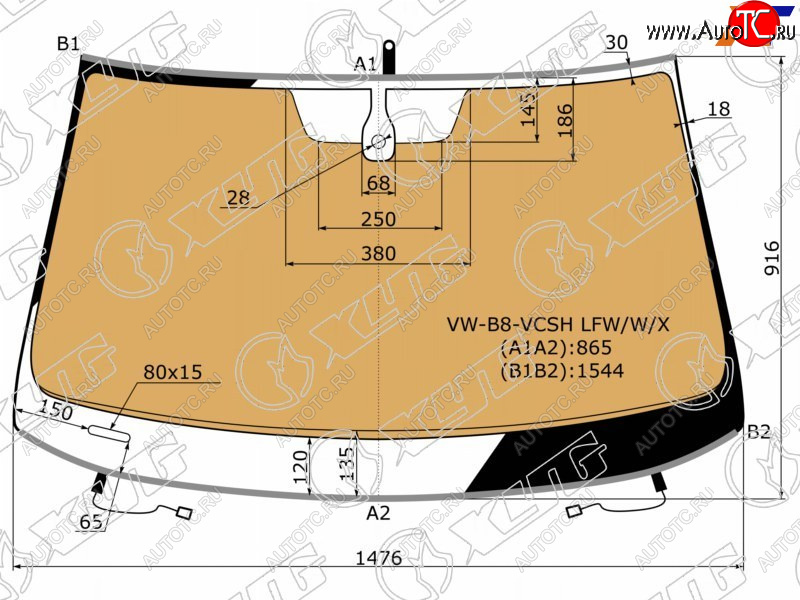 Стекло лобовое с полным обогревом + дд VOLKSWAGEN PASSAT B8 4/5D 16- XYG VW-B8-VCSH LFW/W/X, vwb8vcshlfwwx VW-B8-VCSH LFW/W/X