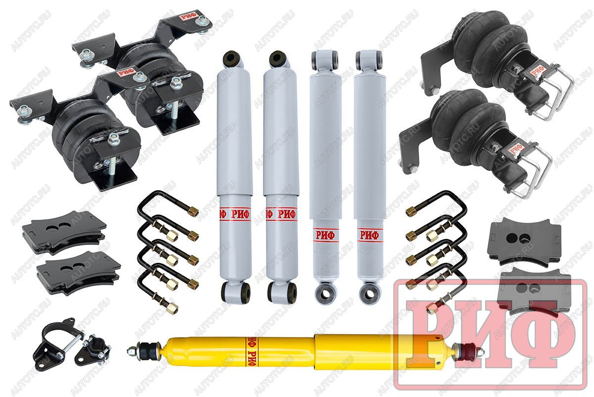 Лифт-комплект газовый с пневмоподвеской РИФ для ГАЗ Соболь 2018+ 30 мм rif-gaz-p18-g