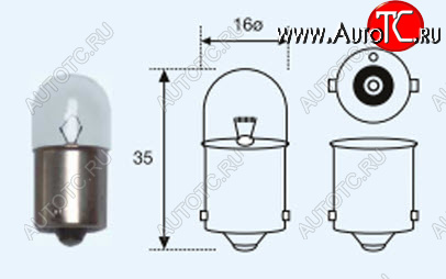 R10W (T16 24V-10W  BA15s) ЛАМПА УПАКОВКА (10 шт) BLICK lpr1000-981-t