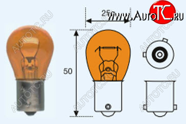 PY21W (S25 24V-21W  BAU15s) ЛАМПА УПАКОВКА (10 шт) BLICK ЖЕЛТ lpy2100-982y-t