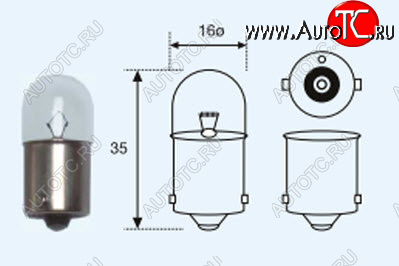 R5W (T16 24V-5W  BA15s) ЛАМПА УПАКОВКА (10 шт) BLICK lpr0500-981-t