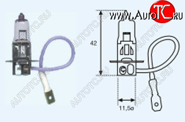 H3 (12V-55W  PK22S) ЛАМПА УПАКОВКА (1 шт) BLICK lp0h300-980-o