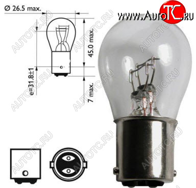 P215W (12V-215W  BA15d) ЛАМПА УПАКОВКА (10 шт) SELUM lp21500-980-t