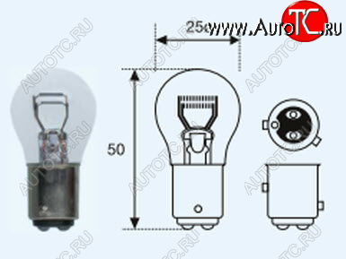 P214W (12V-214W  BAZ15d) ЛАМПА УПАКОВКА (10 шт) SELUM lp21400-980-t