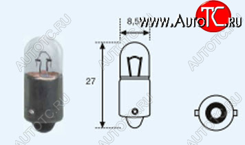 T4W (12V-4W  BA9s) ЛАМПА УПАКОВКА (10 шт) SELUM lpt4w00-980-t