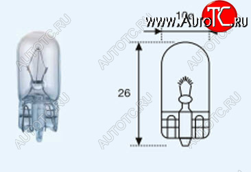 W5W (T10 12V-5W  W2.1x9.5d) ЛАМПА УПАКОВКА (10 шт) BLICK lpw5w00-980-t