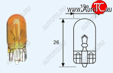 W5W (12V-5W  W2.1x9.5d) ЛАМПА УПАКОВКА (10 шт) BLICK ЖЕЛТ lpw5w00-981y-t