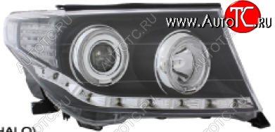 LANDCRUISER {200} ФАРА Л+П (КОМПЛЕКТ) ТЮНИНГ ЛИНЗОВАН (DEVIL EYES) С СВЕТЯЩ ОБОДК (EAGLE EYES) ВНУТРИ ЧЕРН tylan08-005b-n