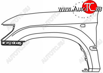 PRADO КРЫЛО ПЕРЕДН ЛЕВ С ОТВ ППОВТОРИТЕЛЬ ПАНТЕННУ (Тайвань) typrd96-271-l