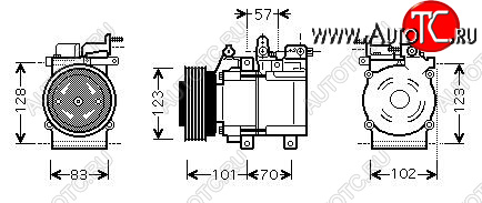 TUCSON {HCC) (Sportage 04-} КОМПРЕССОР КОНДИЦ 2.7 (бензин) (см.каталог) (AVA) hntun04-970