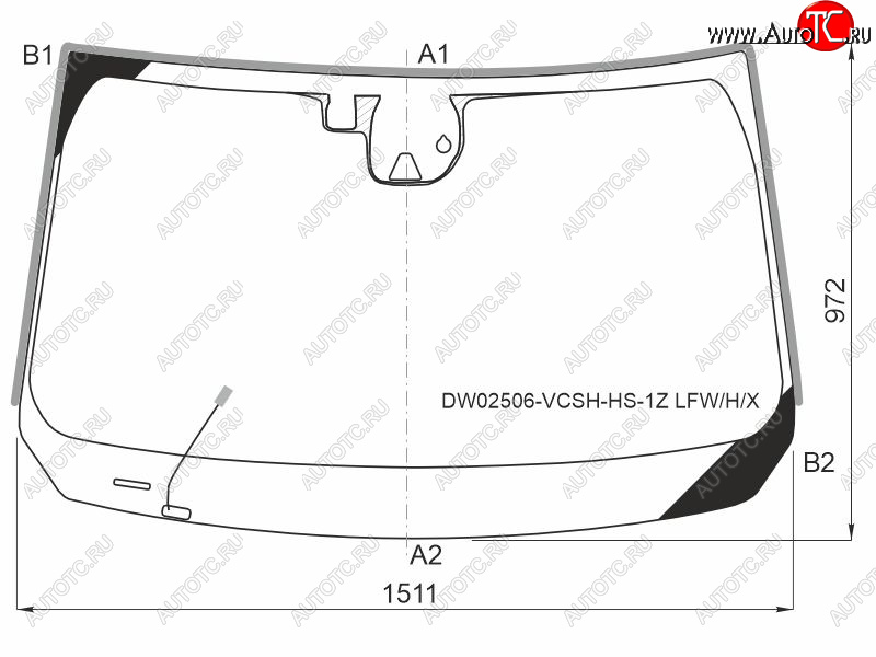 Стекло лобовое (Обогрев щеток Камера Датчик дождя Молдинг) Jeep Cherokee 18-21 DW02506-VCSH-HS-1Z LFW/H/X