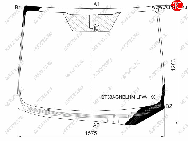 Стекло лобовое (Обогрев щеток Датчик дождя) Toyota Alphard (H30) 15-23                              QT38AGNBLHM LFW/H/X