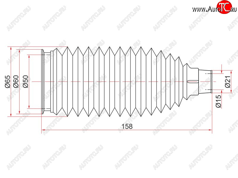 Пыльник рулевой рейки TOYOTA HIACE REGIUS ACE 04- LH=RH ST-45535-26060