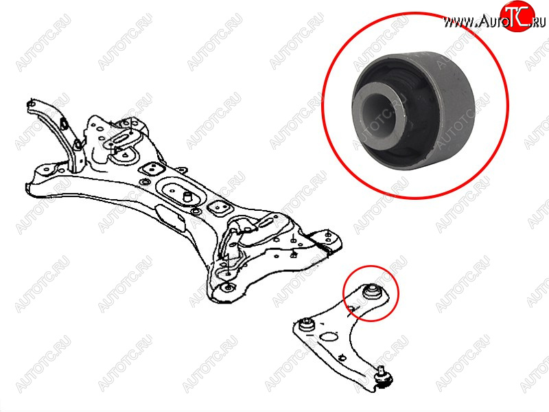 Сайлентблок переднего нижнего рычага задний (вертик) NISSAN NOTEMARCHMICRA 12- ST-54570-1HJ0A