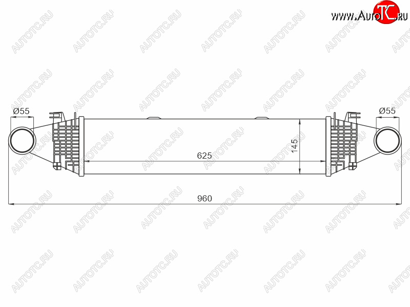 Радиатор интеркулера MERCEDES BENZ C-CLASS W204 06-14E-CLASS W212 09-GLK X204 08- ST-A2045000200