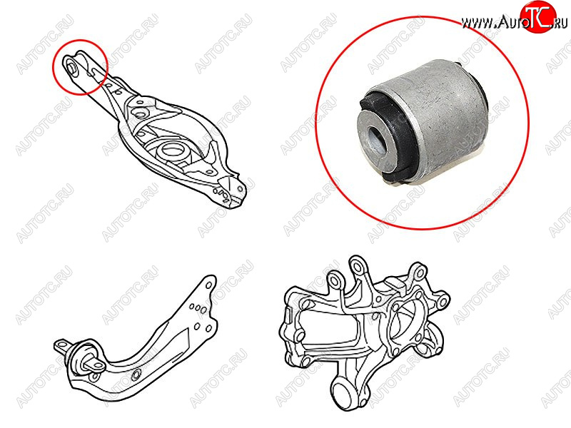 Сайлентблок заднего поперечного рычага (под пружин) MAZDA 6 12-CX-5 11-MAZDA 3 13- ST-GHP9-28-350B