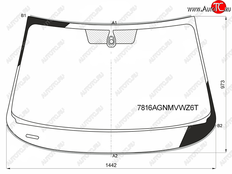 Стекло лобовое (Датчик дождя Молдинг) Skoda Octavia 16-20 7816AGNMVWZ6T