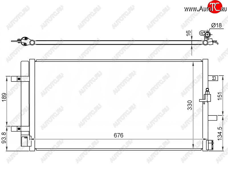 Радиатор кондиционера Audi A4 08-15  A5 07-16  A6 10-18  A7 10-18  Porsche Macan 13-19 ST-AU27-394-A0