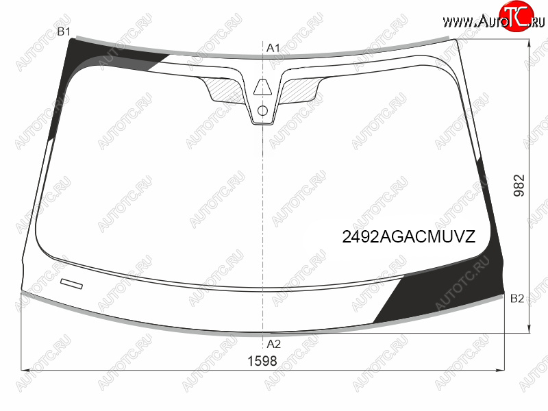 Стекло лобовое (Камера Датчик дождя Проекция Молдинг) BMW X5 18-  X7 18- 2492AGACMUVZ