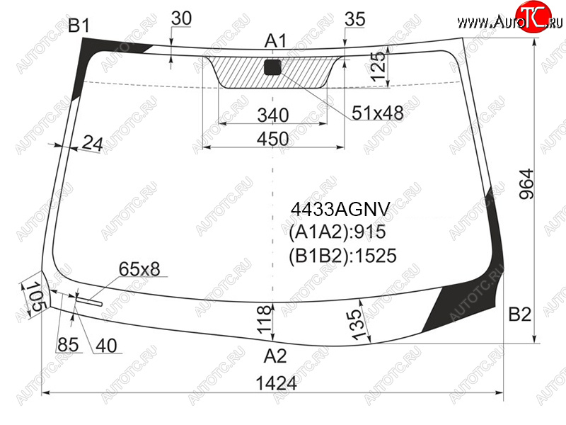 Стекло лобовое Kia ProCeed 06-12 4433AGNV