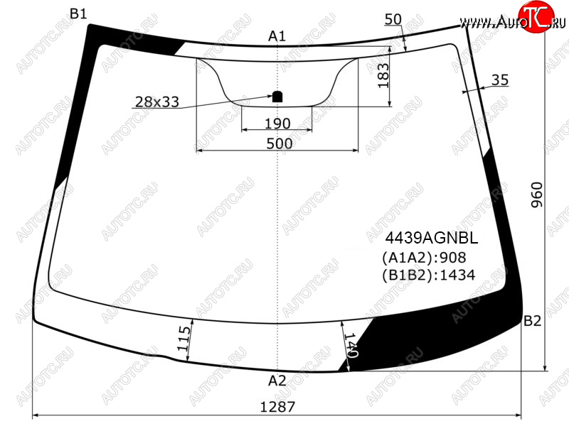 Стекло лобовое Kia Picanto 11-17  Morning 11-17 4439AGNBL