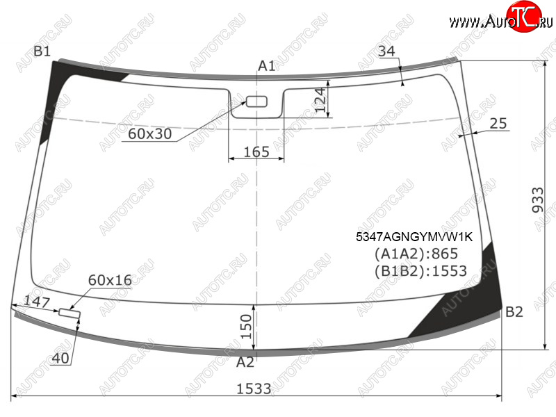 Стекло лобовое (Датчик дождя) Mercedes-Benz E-Class 02-09 5347AGNGYMVW1K