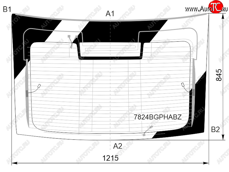 Стекло заднее (Затемненное Обогрев 5D LBK) Skoda Octavia 19- 7824BGPHABZ