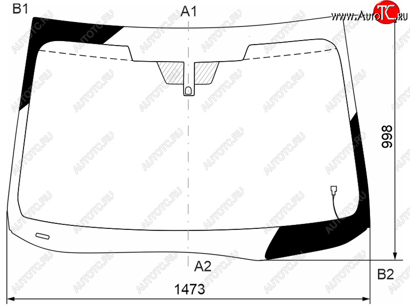 Стекло лобовое (Обогрев щеток Две камеры USA) Subaru Legacy 19-22  Outback 19-22 FW04935 LFW/H/X