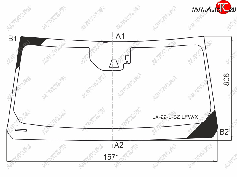 Стекло лобовое (Камера Датчик дождя) Toyota Land Cruiser (J300) 21-  Lexus LX 21- LX-22-L-SZ LFW/X