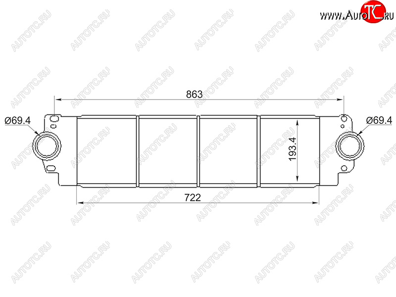 Интеркулер VW TRANSPORTER T5MULTIVAN 03- ST-7H0145804A