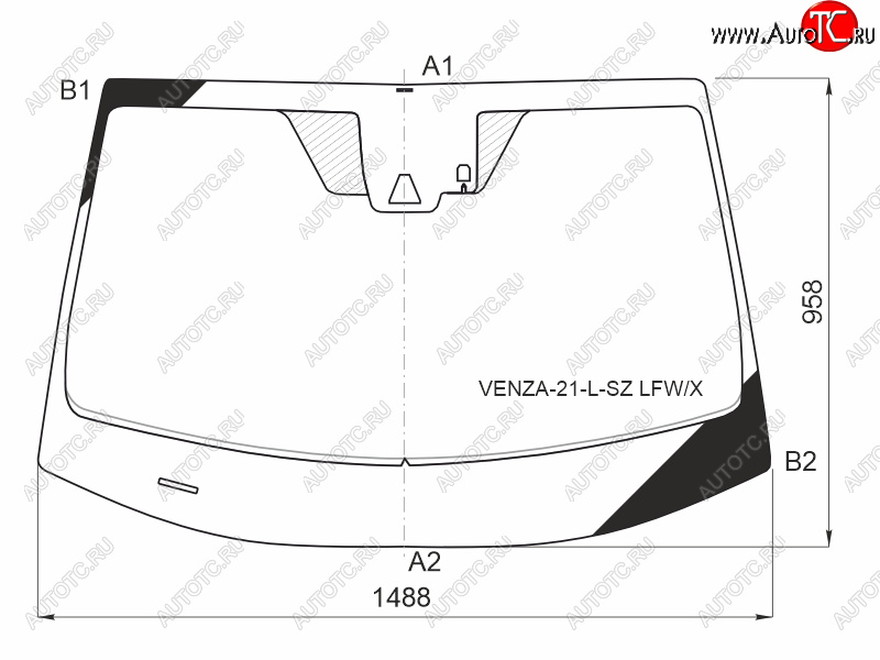 Стекло лобовое (Камера Датчик дождя) Toyota Venza 20- VENZA-21-L-SZ LFW/X