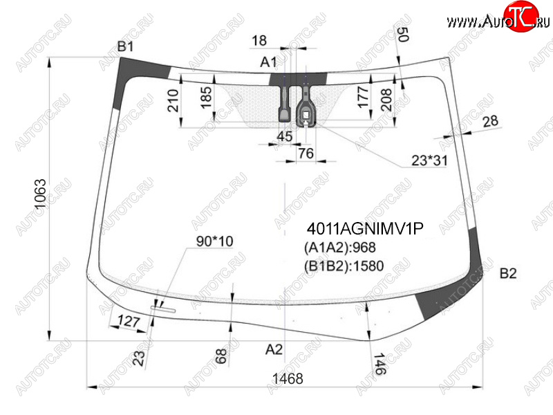 Стекло лобовое (Датчик дождя) Honda CR-V 11-18 4011AGNIMV1P