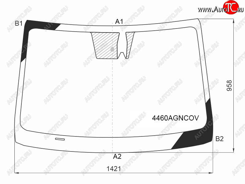 Стекло лобовое (Камера Место под датчик запотевания) Kia Cerato 21-  Forte 18-  K3 18- 4460AGNCOV