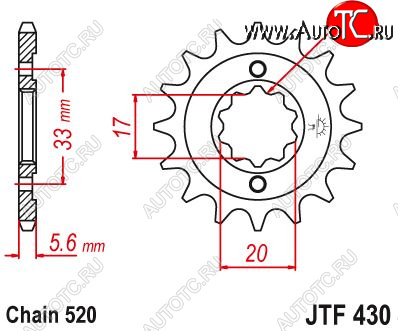 Звезда цепного привода JTF430 13 jtf430.13