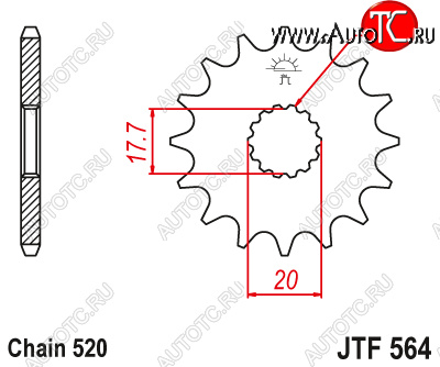 Звезда цепного привода JTF564.13 jtf564.13