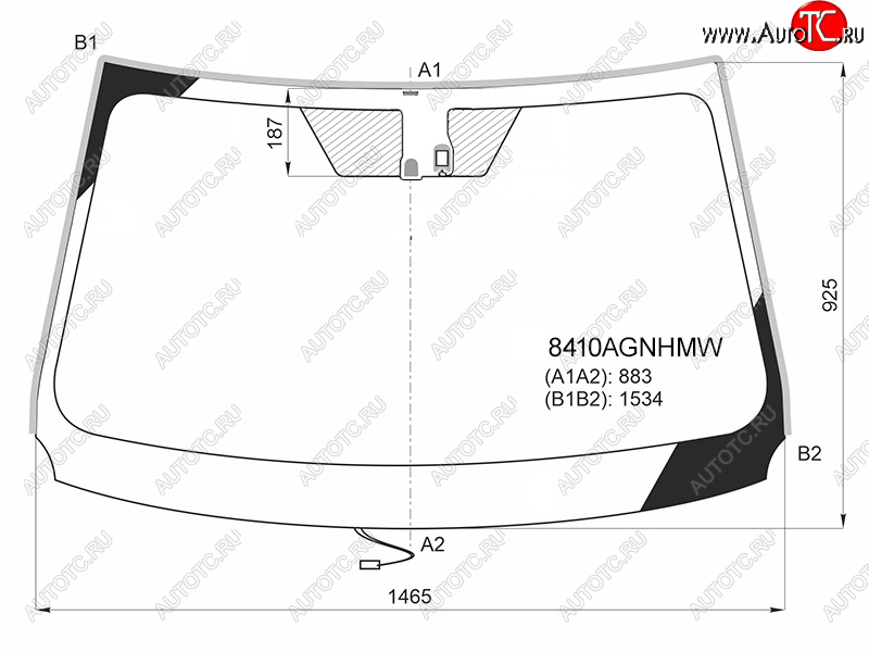 Стекло лобовое (Обогрев щеток Датчик дождя Молдинг) Toyota RAV4 (XA40) 12-19 8410AGNHMW