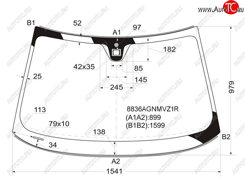 Стекло лобовое (Датчик дождя Молдинг) Volvo S80 06-16  V70 07-16  XC70 07-16 8836AGNMVZ1R