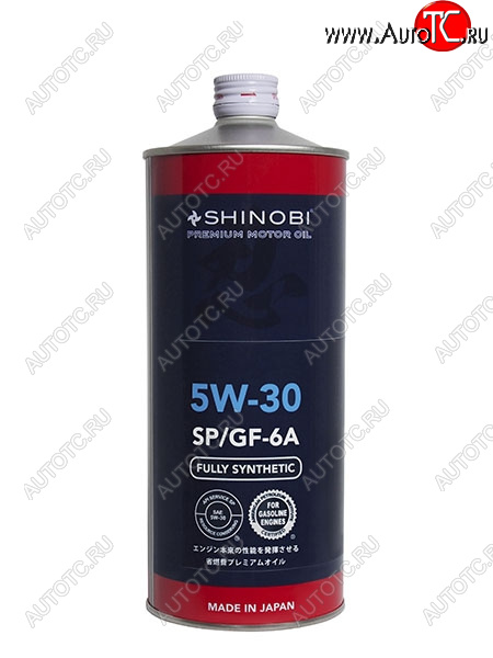 Масло моторное синтетическое SHINOBI SPGF-6A 5W-30 1L SH0007