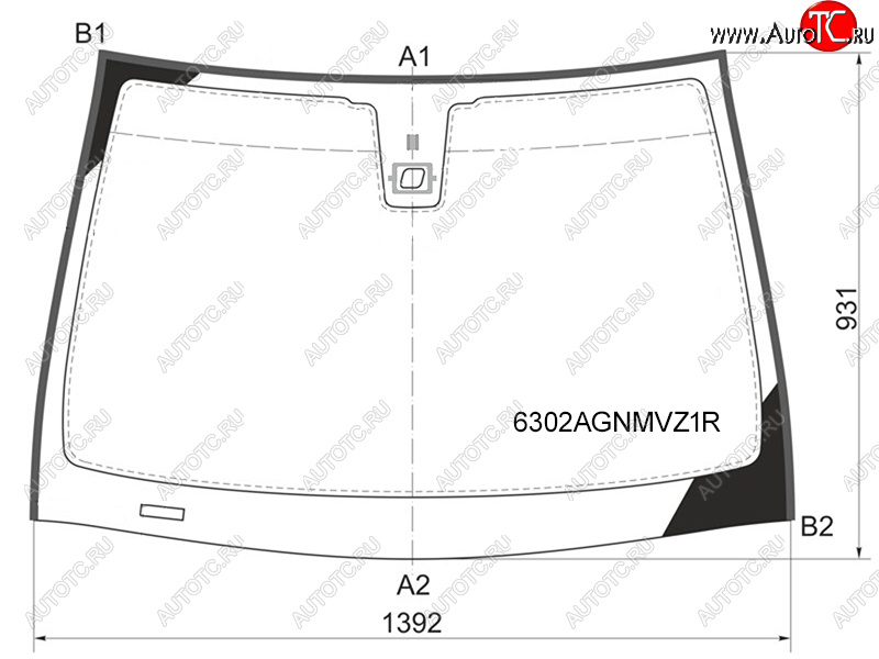 Стекло лобовое (Датчик дождя Молдинг) Opel Astra 04-13  Astra Family 11-14 6302AGNMVZ1R