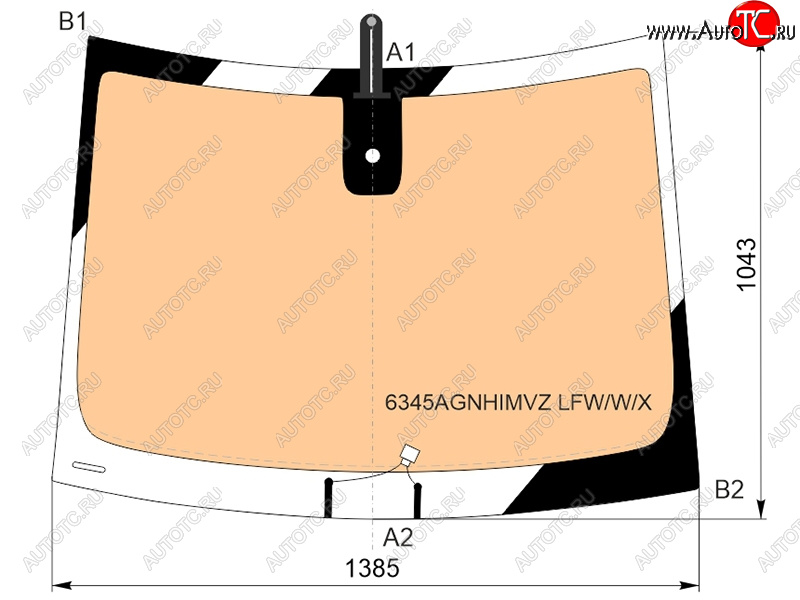 Стекло лобовое (Обогрев полный) Citroen C3 Aircross 17-  Opel Crossland X 17-20 6345AGNHIMVZ LFW/W/X