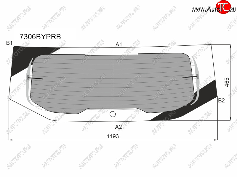 Стекло заднее (Затемненное Обогрев) Renault Duster 21-  Dacia Duster 17- 7306BYPRB