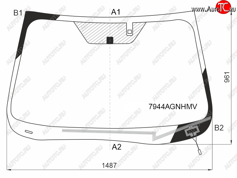 Стекло лобовое (Обогрев щеток Датчик дождя) Subaru Forester 18-21 7944AGNHMV