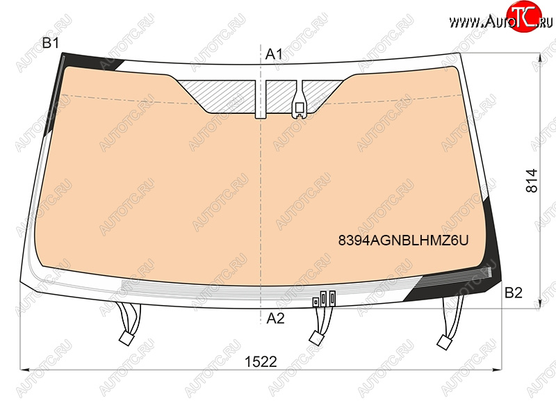 Стекло лобовое (Обогрев полный Датчик дождя Молдинг) Toyota Land Cruiser Prado (J150) 17-24  Lexu 8394AGNBLHMZ6U